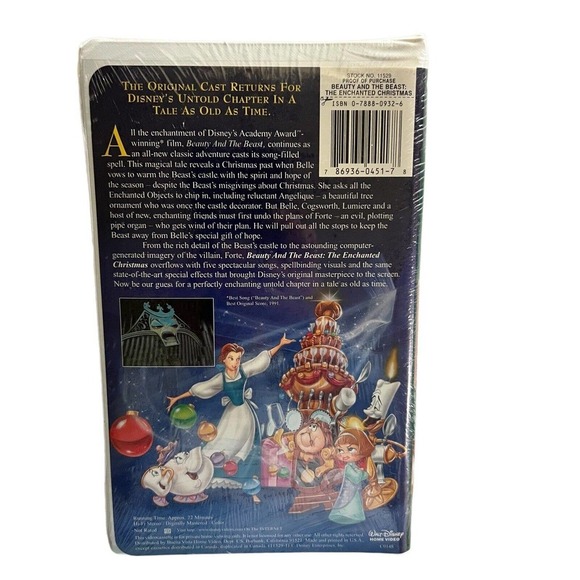 Beauty and the Beast: The Enchanted Christmas New, Factory Sealed VHS Vintage - Picture 2 of 8